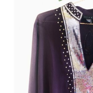 Ninety Clothing Purple Sequin Tunic